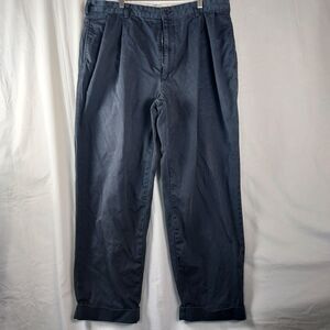 Ralph Lauren Polo Chino Pants Men’s 38x29 Pleated Front Classic Fit Cotton Navy